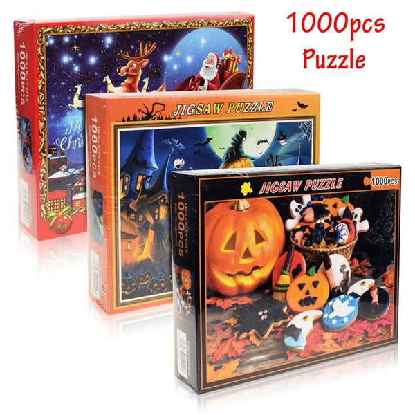 Education Brain Puzzle Game Halloween Puzzle Christmas  Puzzle Paper Jigsaw