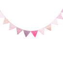 3.2m 12 Flags  Pink Cotton Party Wedding Pennant Bunting Banner Decor