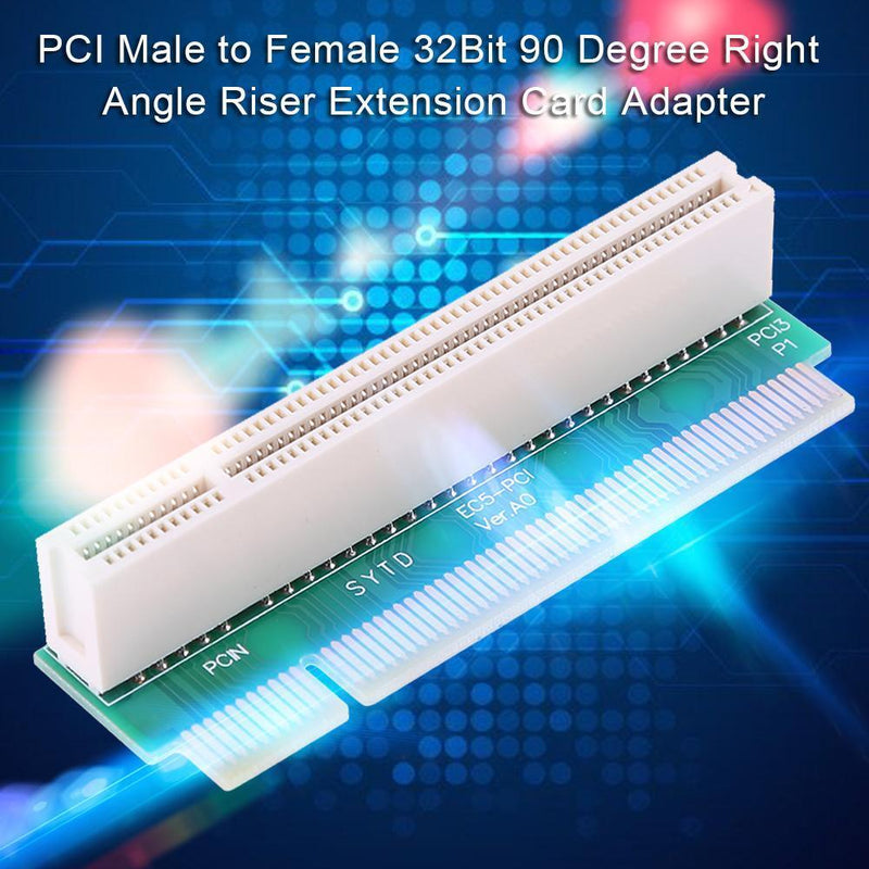 PCI Male to Female 32Bit 90 Degree Right Angle Riser Card Adapter(Reverse)
