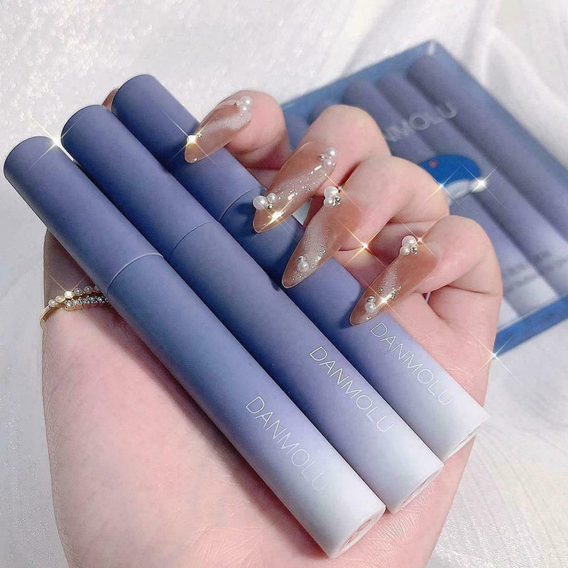 5PC Lip Gloss Set Matte Velvet Non-Fading Lipstick Lip Long-Lasting Balm O6Q8