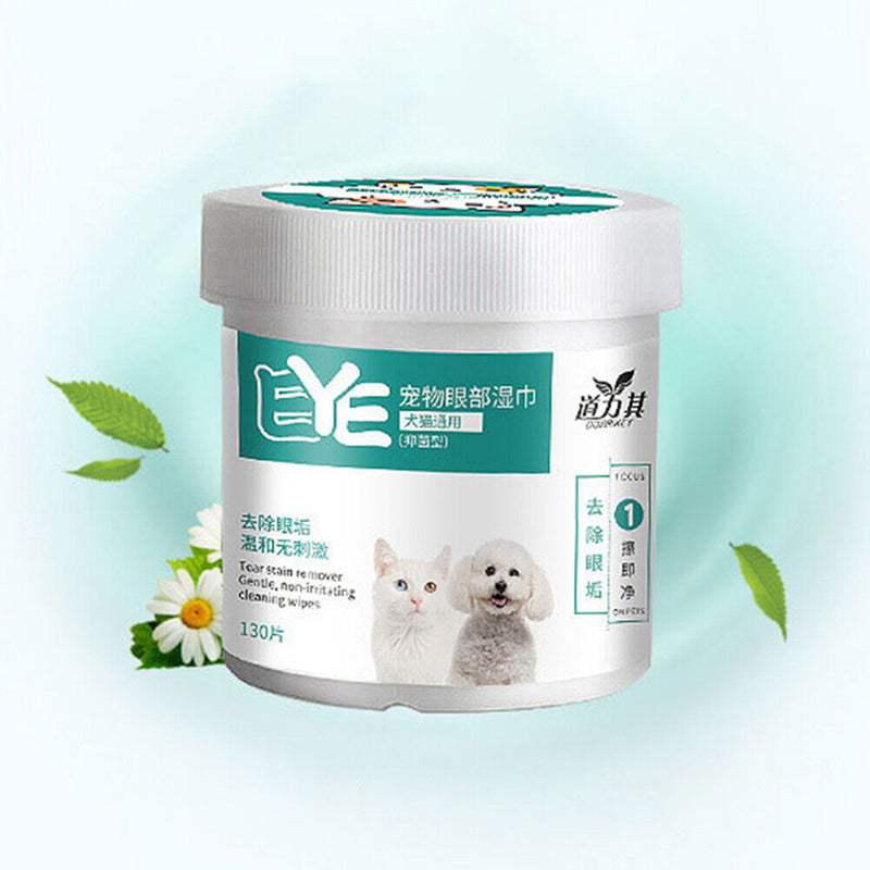 Pets Dog Cat Cleaning Paper Towel Wet Gentle Wipes Tear Stain Remover (Eye)