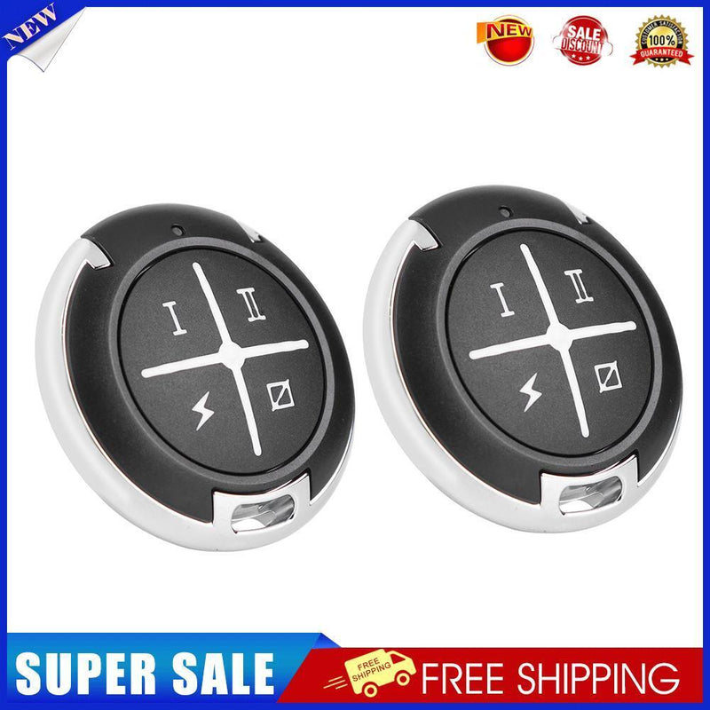 Round 433MHz Remote Control Garage Door Electric Gate Clone Key Fob (2pcs)