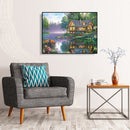 Painting By Numbers Kit DIY Sights Hand Painted Canvas Oil Art Picture Craft