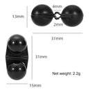 10x Fishing Double Rattle Attractor Fish Bite Alarm Bell Beads (Black)