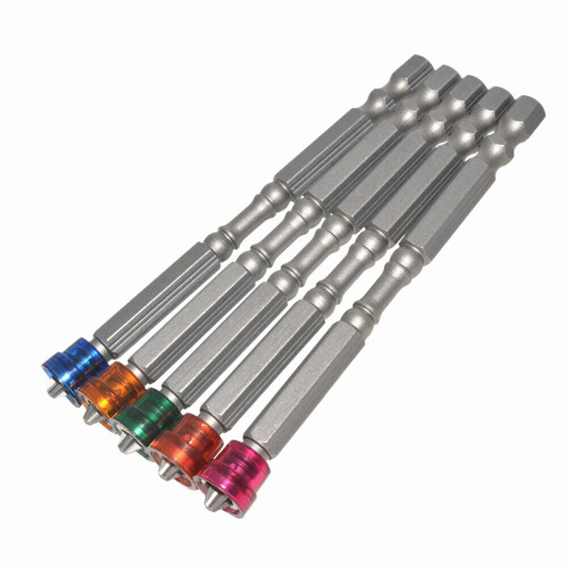 5pcs Magnetic Ring Electric Screwdriver Bit Hex Shank Cross Head Drill Tool