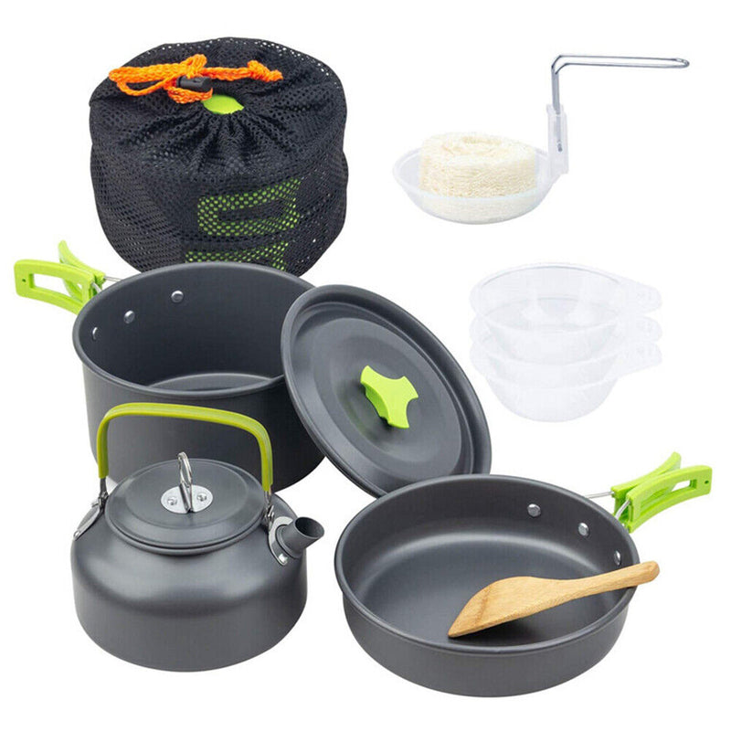 Hiking Cooking Equipment Tableware Kettle Camping Cookware Kitchen Utensils Set