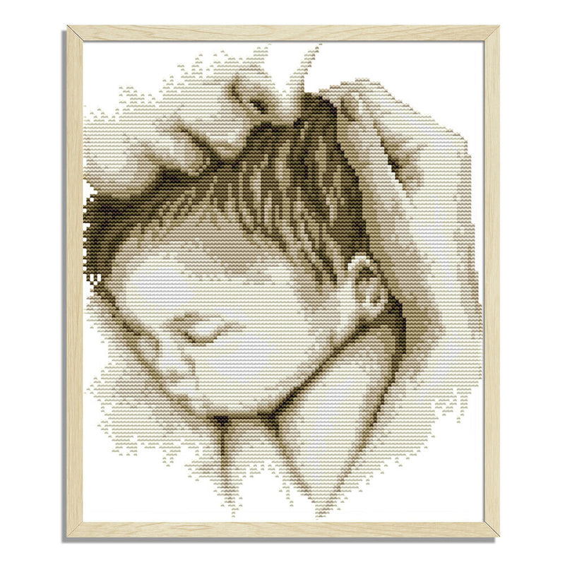 Cotton Thread Cross Stitch Kits 14CT Stamped DIY Needlework (R636 Embrace) Newly