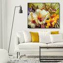 Frameless Painting By Numbers DIY Warm Flower Hand Painted Oil Picture Craft