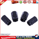 4pcs Aluminum Alloy Car Wheel Tire Valve Air Caps Stem Covers (Black) Newly