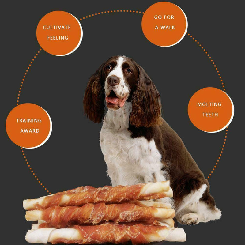 Chicken Wrapped Jerky Beef Twists snacks chews treats HOT delicious H0U2