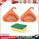 2pcs Kitchen Sink Strainer Fruit Vegetable Drain Hanging Baskets (Orange) Newly