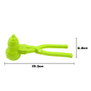 Snowball Maker Tool Snowman Shape DIY Snow Ball Tongs with Handle (Green) Newly