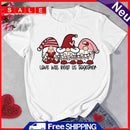 Valentines Day Love Will Keep Us Together Gnome Print Women Short Sleeve Tee