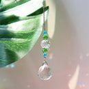 Crystal Glass Clear Chandelier Pendant Faceted Prism Part Hanging Decor (A)
