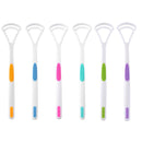 Tongue Brush Tongue Scraper Cleaner Oral Care Tongue Cleaning Tool (Purple)