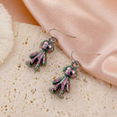 Fashion Copper Spaceman Stud Earrings Hanging Drop Earrings Female Jewelry