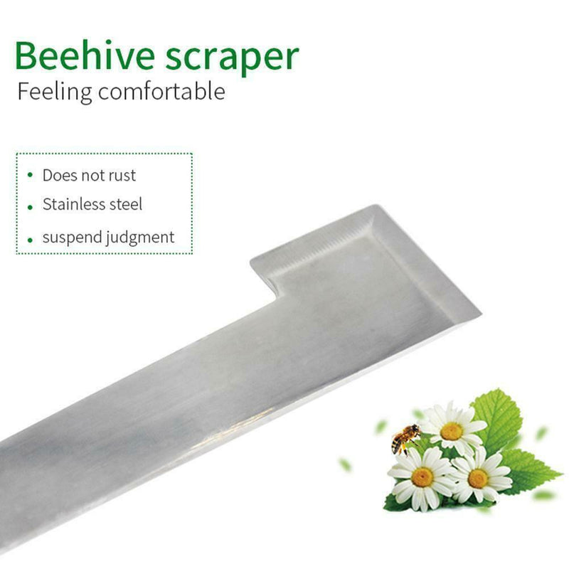 1xStainless Steel J Hook Bee Hive Tools Beekeeping Honey Scraper N4H6 W7S3
