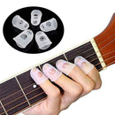 5xSoft Silicone Fingertip Protector Finger Guards Sleeves Cots Guitar Y6D5