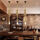 Hemp Rope Pendant Lights E27 for Loft Attic Industrial Hanging Lamp (80cm) Newly