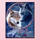 Full Embroidery Wolf 3-Strand 11CT Printed Cross Stitch Cotton DIY Kit for Home