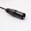 3P XLR Female Jack to Dual 2 Male Plug Y Splitter Cable Adaptor Cord 1Ft Newly