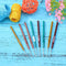 8pcs Plastic Handle Aluminum Head Crochet Hooks Sweater Sewing Needles Kit