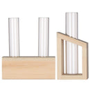 Crystal Glass Test Tube Vase Test Tube Vase Hydroponic Plants Wooden Stand