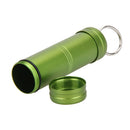 Aluminum Alloy Waterproof Case First-Aid Medicine Bottle with Key Ring