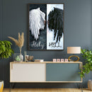 Diamond Painting Kit Black and white angel wings Full Round Rhinestone