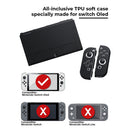 Soft Cover for NS OLED Game Console Protective Case Shell Protector (Black)