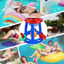 Swimming Pool Basketball Hoop Set - Inflatable Floating Hoops with Ball & R