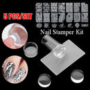 for Nail Nail Stamp Kit Clear Silicone Nail Stamper French Tip Nail Stamper