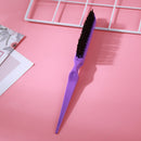 Boar Bristle Comb with Pointed Tail Wooden Handle Dyeing Comb (Purple) Newly