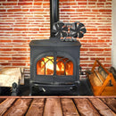 Home Efficient Stove Fan Double-headed Fireplace Log Wood Burner Heat Powered