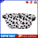Women Plush Cow Print Chest Bag Casual Pendant Crossbody Shoulder Packs (2)