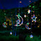 #A 138LED Solar Moon Star Lights 8 Modes Window Curtain Ramadan Home Party Light