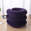 3-layered Air Inflatable Vertebra Retractor Neck Support Tractor (Purple) Newly
