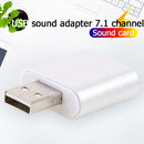 USB Sound Card 7.1 Channel External USB To 3.5mm Audio Adapter for Laptop Newly