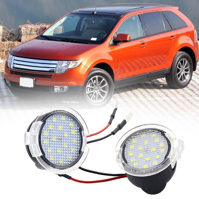 1 Pair LED Under Side Mirror Puddle Lights for Ford F150 Edge Mondeo Explorer