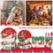 9pcs/set Xmas Party Tableware Waterproof Xmas Paper Cups Plates Festive Supplies