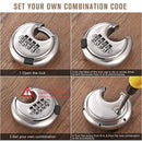 Door Warehouse 4-Position Combination Disc Padlock Rust-Proof Stainless Steel