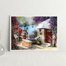 Frameless Oil Paint By Numbers DIY Lake Scenery Picture Craft Kit for Bedroom