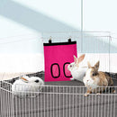 Small Animal Hanging Feeder Bag Guinea Pig Hamsters Hay Container (Pink) Newly