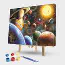 Painting By Numbers Kit DIY Planet Hand Painted Canvas Oil Art Picture Gift