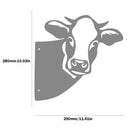 Garden Ornament Rusty Animal Scout Stakes Metal Silhouette Statue (Cow) Newly