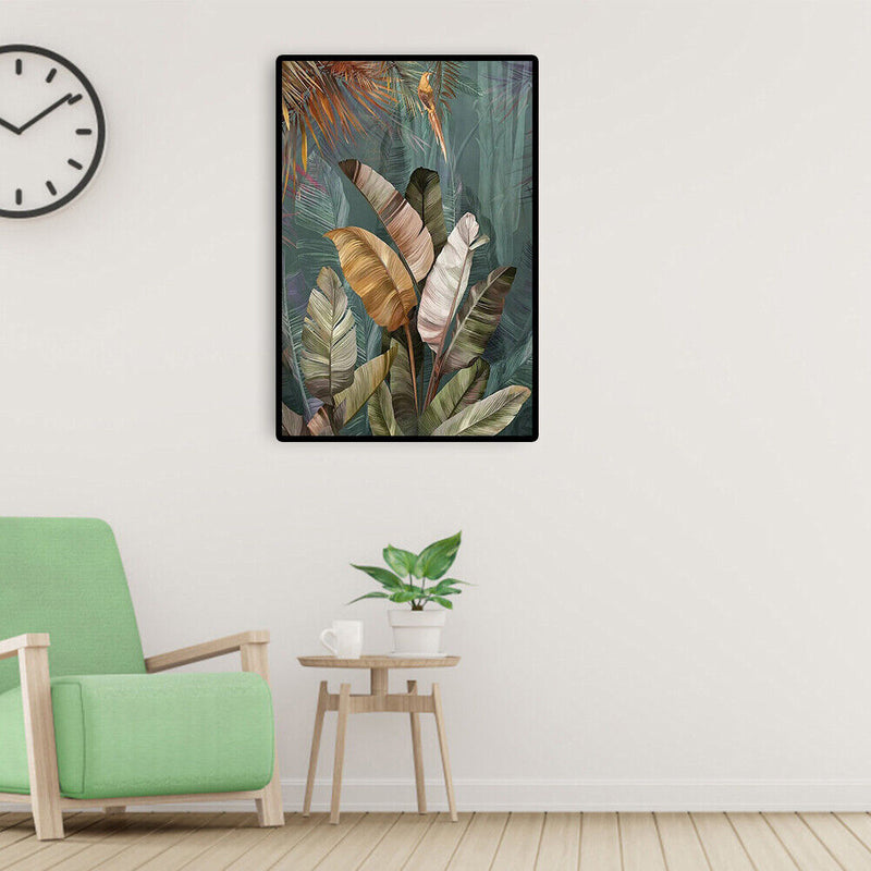 Forest Plantain Leaves Oil Paint By Number Kit DIY Home Decoration Gift Wal