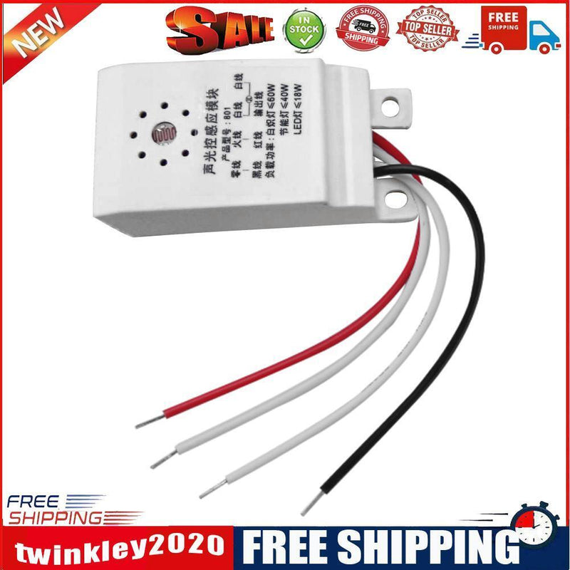 AC 160-250V Intelligent Auto On Off Light Sound Voice Sensor Control Switch