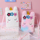 Fashion Children Cartoon Print Plush Coin Purse Fluffy Phone Messenger Bags
