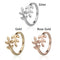 Yarn Guides Opening Finger Wear Crochet Loop Sewing Leaves Shape Knitting Ring