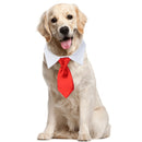 Cat Dog Collar Bow Tie Cotton Pet Formal Necktie for Wedding Party (Red L) Newly